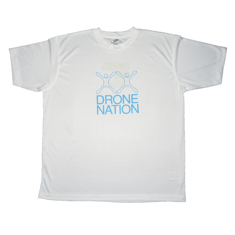 Drone Nation Classic White Learn Fly Teach T Shirt